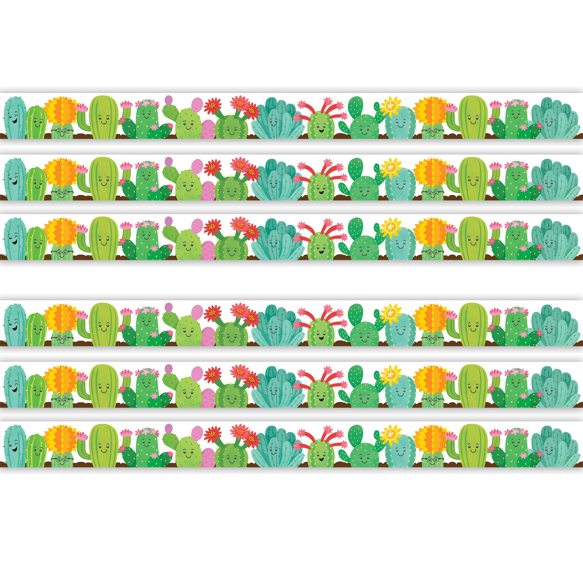 Teacher Created Resources® Happy Cactus Crew Die-Cut Border Trim, 6 Pack of 12